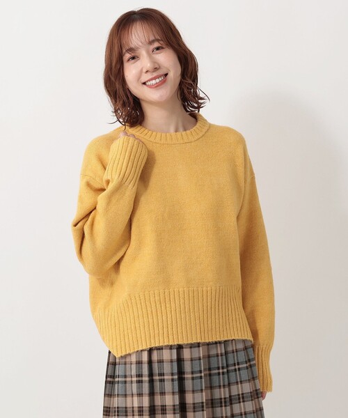 Afternoon Tea（アフタヌーンティー）の「ふわもちニットクルーネックプルオーバー（ニット/セーター・レディース・レッド/ライトグリーン/イエロー/ブルー・MEDIUM）」の4枚目の写真