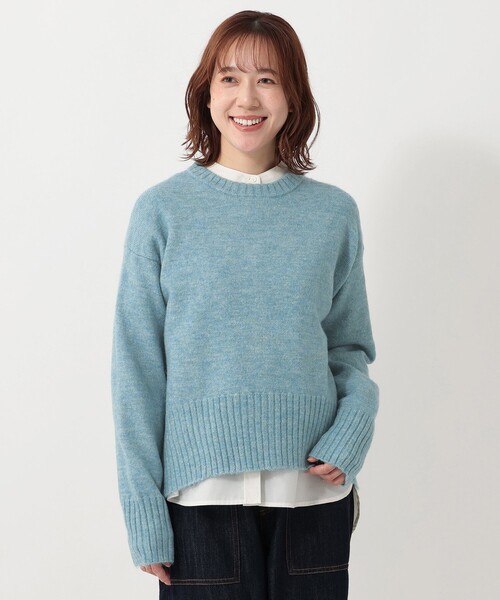 Afternoon Tea（アフタヌーンティー）の「ふわもちニットクルーネックプルオーバー（ニット/セーター・レディース・レッド/ライトグリーン/イエロー/ブルー・MEDIUM）」の3枚目の写真