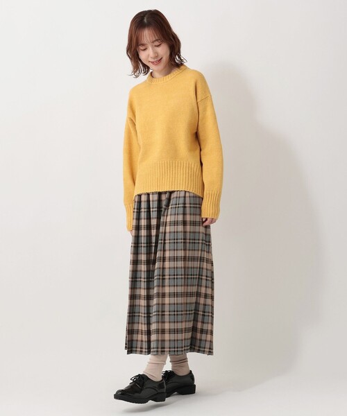 Afternoon Tea（アフタヌーンティー）の「ふわもちニットクルーネックプルオーバー（ニット/セーター・レディース・レッド/ライトグリーン/イエロー/ブルー・MEDIUM）」の5枚目の写真