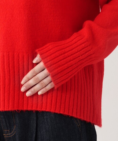 Afternoon Tea（アフタヌーンティー）の「ふわもちニットクルーネックプルオーバー（ニット/セーター・レディース・レッド/ライトグリーン/イエロー/ブルー・MEDIUM）」の12枚目の写真