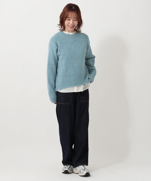 Afternoon Tea（アフタヌーンティー）の「ふわもちニットクルーネックプルオーバー（ニット/セーター・レディース・レッド/ライトグリーン/イエロー/ブルー・MEDIUM）」の14枚目の写真