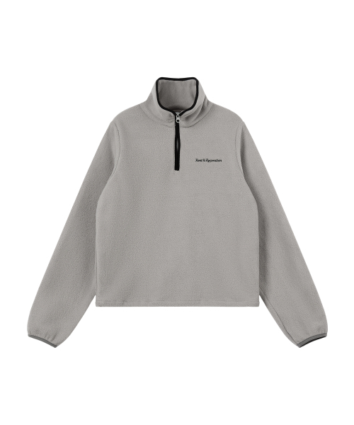 FLEECE HALF ZIP-UP - GREY