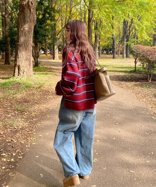 RAY CASSIN(レイカズン)の「厚底ムートンスリッポン(スリッポン・レディース・ブラック/ブラウン/ベージュ・M/S/L)」の11枚目の写真