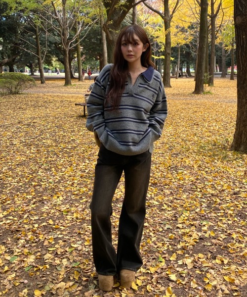 RAY CASSIN(レイカズン)の「厚底ムートンスリッポン(スリッポン・レディース・ブラック/ブラウン/ベージュ・M/S/L)」の8枚目の写真