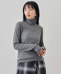 MEDE19F 薄くてやわらかなティシューカットソーハイネックトップス