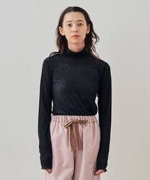 MEDE19F 薄くてやわらかなティシューカットソーハイネックトップス