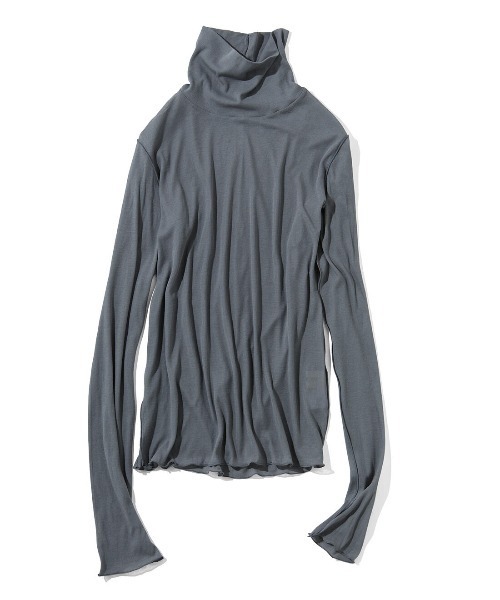 MEDE19F（メデジュウキュウ）の「ＭＥＤＥ１９Ｆ　薄くてやわらかなティシューカットソーハイネックトップス（Tシャツ/カットソー・レディース・ブラック/ホワイト/グレー・L/M）」の20枚目の写真