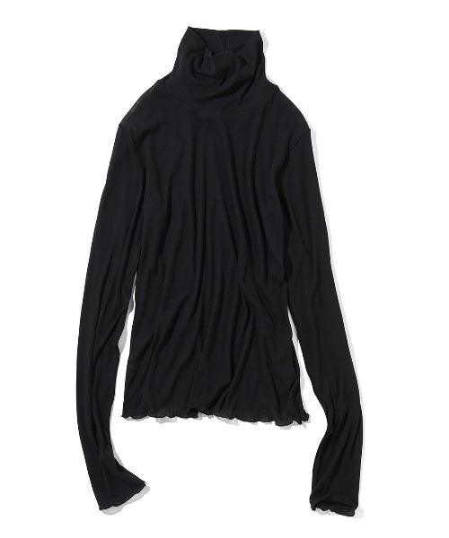 MEDE19F（メデジュウキュウ）の「ＭＥＤＥ１９Ｆ　薄くてやわらかなティシューカットソーハイネックトップス（Tシャツ/カットソー・レディース・ブラック/ホワイト/グレー・L/M）」の21枚目の写真