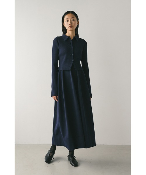 STYLEMIXER（スタイルミキサー）の「【niaulab TV by ZOZO紹介】2ピースポロニットワンピース　大人気（ワンピース・レディース・ダークブラウン/ベージュ/ネイビー・SMALL/MEDIUM）」の4枚目の写真