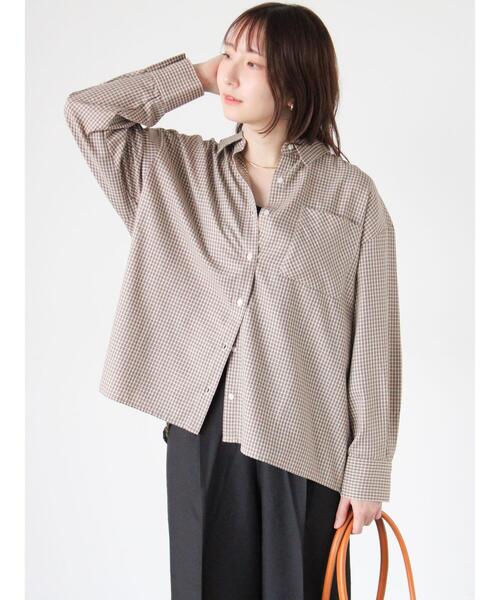 Te chichi TERRASSE(テチチテラス)の「アソートオーバーシャツ(シャツ/ブラウス・レディース・オフホワイト/ブルー/ベージュ/ブラック・F)」の3枚目の写真