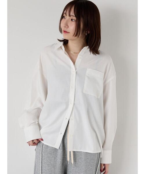 Te chichi TERRASSE(テチチテラス)の「アソートオーバーシャツ(シャツ/ブラウス・レディース・オフホワイト/ブルー/ベージュ/ブラック・F)」の2枚目の写真