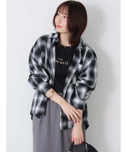 Te chichi TERRASSE(テチチテラス)の「アソートオーバーシャツ(シャツ/ブラウス・レディース・オフホワイト/ブルー/ベージュ/ブラック・F)」の1枚目の写真