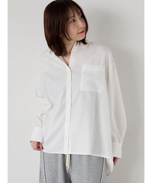 Te chichi TERRASSE(テチチテラス)の「アソートオーバーシャツ(シャツ/ブラウス・レディース・オフホワイト/ブルー/ベージュ/ブラック・F)」の10枚目の写真