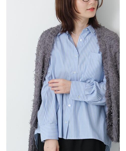 Te chichi TERRASSE(テチチテラス)の「アソートオーバーシャツ(シャツ/ブラウス・レディース・オフホワイト/ブルー/ベージュ/ブラック・F)」の13枚目の写真