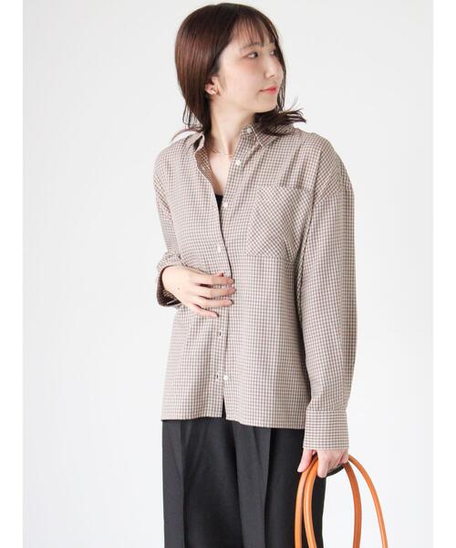 Te chichi TERRASSE(テチチテラス)の「アソートオーバーシャツ(シャツ/ブラウス・レディース・オフホワイト/ブルー/ベージュ/ブラック・F)」の16枚目の写真