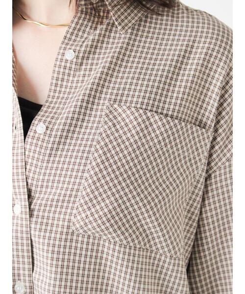 Te chichi TERRASSE(テチチテラス)の「アソートオーバーシャツ(シャツ/ブラウス・レディース・オフホワイト/ブルー/ベージュ/ブラック・F)」の17枚目の写真