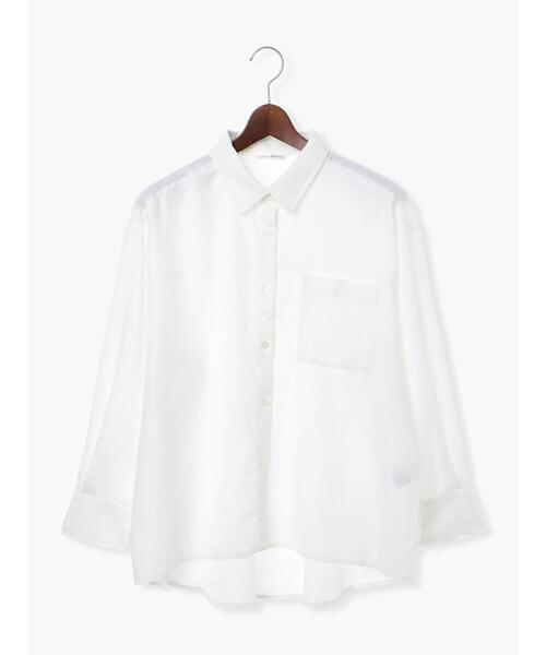 Te chichi TERRASSE(テチチテラス)の「アソートオーバーシャツ(シャツ/ブラウス・レディース・オフホワイト/ブルー/ベージュ/ブラック・F)」の18枚目の写真