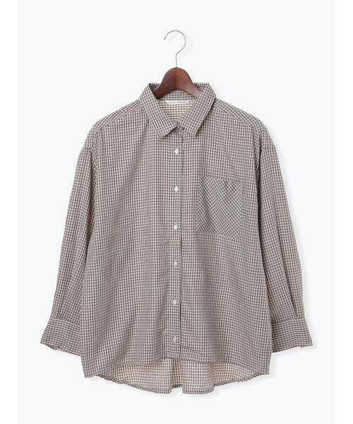 Te chichi TERRASSE(テチチテラス)の「アソートオーバーシャツ(シャツ/ブラウス・レディース・オフホワイト/ブルー/ベージュ/ブラック・F)」の19枚目の写真