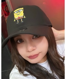 NEW ERA(�j���[�G��)��NEW ERA �y�j���[�G���z - HOMEGAME�ʒ� �X�|���W�{�u �L���b�v�yNickelodeon SpongeBob 9TWENTY PATRICK SALMON BLACK�z(�L���b�v)