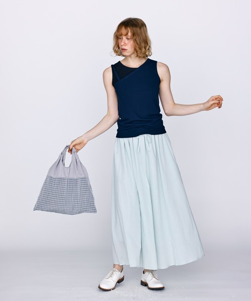 Kelen(ケレン)の「「KELEN / ケレン」重ね着風デザインタンクトップ(Tシャツ/カットソー・レディース・ネイビー/イエロー/グリーン/ホワイト・FREE)」の7枚目の写真
