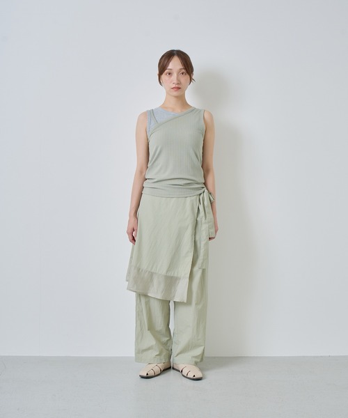 Kelen(ケレン)の「「KELEN / ケレン」重ね着風デザインタンクトップ(Tシャツ/カットソー・レディース・ネイビー/イエロー/グリーン/ホワイト・FREE)」の21枚目の写真