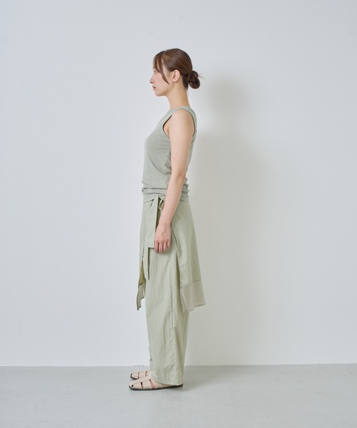 Kelen(ケレン)の「「KELEN / ケレン」重ね着風デザインタンクトップ(Tシャツ/カットソー・レディース・ネイビー/イエロー/グリーン/ホワイト・FREE)」の22枚目の写真