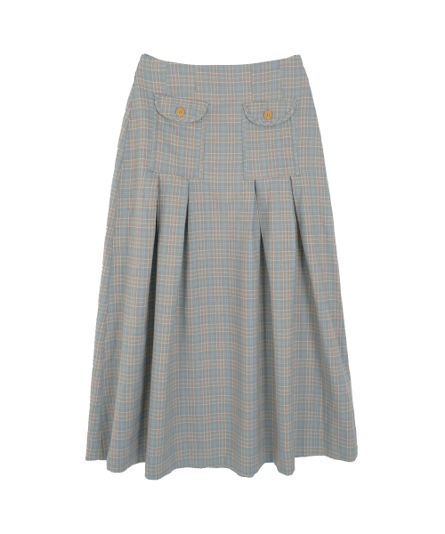 HIGH SCHOOL DISCO(ハイスクールディスコ)の「チェックプリーツポケットロングスカート(スカート・レディース・その他・SMALL/MEDIUM)」の2枚目の写真