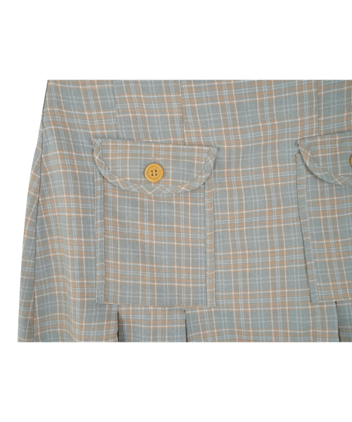HIGH SCHOOL DISCO(ハイスクールディスコ)の「チェックプリーツポケットロングスカート(スカート・レディース・その他・SMALL/MEDIUM)」の4枚目の写真