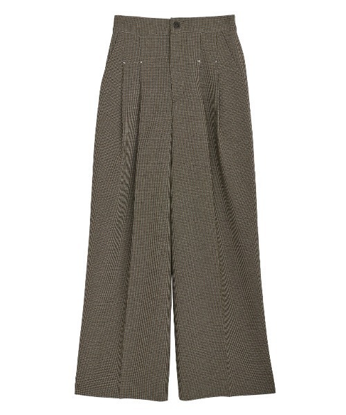 Ameri（アメリ）の「JENNY 2TUCK STRAIGHT PANTS（スラックス・レディース・ブラック/マルチ・SMALL/MEDIUM）」の4枚目の写真