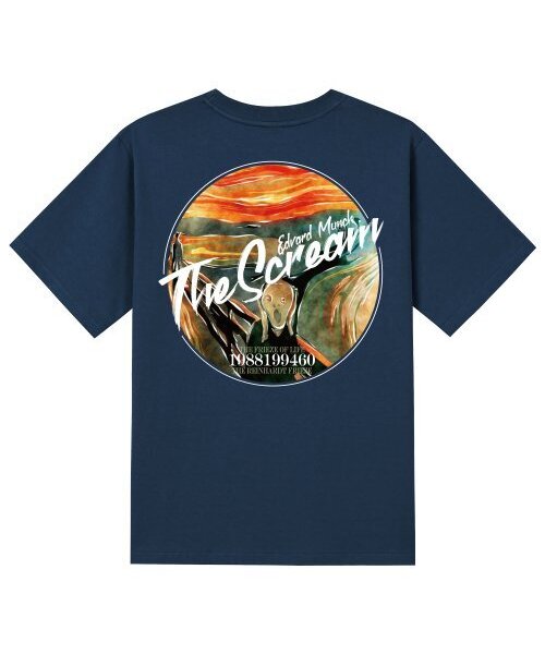 KAN6312(カン6312)の「KTN0070 ムンク 半袖Tシャツ - ネイビー(Tシャツ/カットソー・メンズ・その他・LARGE/MEDIUM/SMALL/X-LARGE)」の1枚目の写真