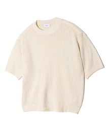 CONNECT KINLOCH（コネクトキンロック）の「サマー メッシュ ラウンド ハーフ ニット (ベージュ)（ニット/セーター）」