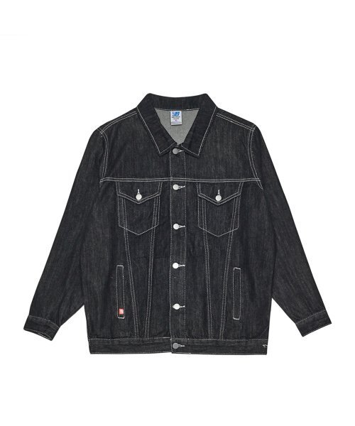 DOUBLE JD(ダブルジェイディー)の「ステッチデニムジャケット(ブラック)(デニムジャケット・メンズ・その他・MEDIUM/LARGE)」の1枚目の写真