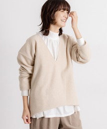 studio CLIP | ウールミックススライバーVネックニットプルオーバー(ニット/セーター)