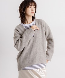 studio CLIP | ウールミックススライバーVネックニットプルオーバー(ニット/セーター)