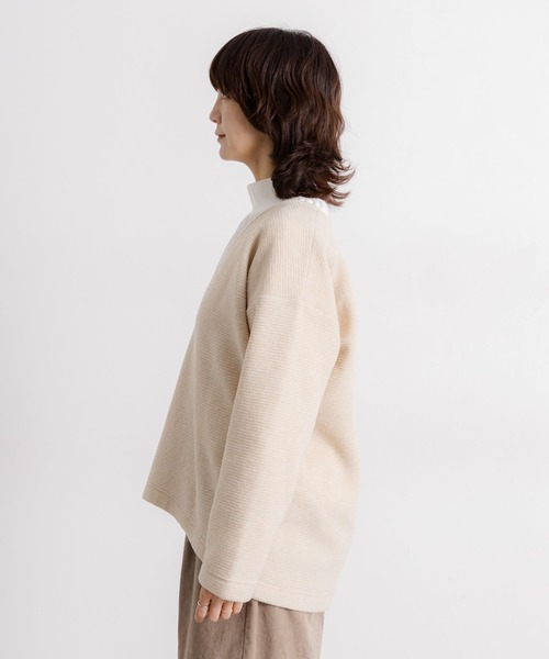 studio CLIP（スタディオクリップ）の「ウールミックススライバーVネックニットプルオーバー（ニット/セーター・レディース・ブラウン/ベージュ/アイボリー・FREE）」の17枚目の写真