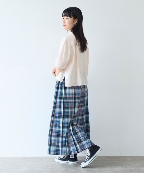 bulle de savon(ビュルデサボン)の「60sフレンチリネン boy shirt(シャツ/ブラウス・レディース・ピンク/オレンジ/ホワイト/サックスブルー/チャコールグレー/ベージュ系その他/ブルー系その他・FREE)」の13枚目の写真