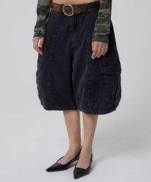 suade（スエード）の「WIDE CARGO SHORTS [BLACK]（その他パンツ）」