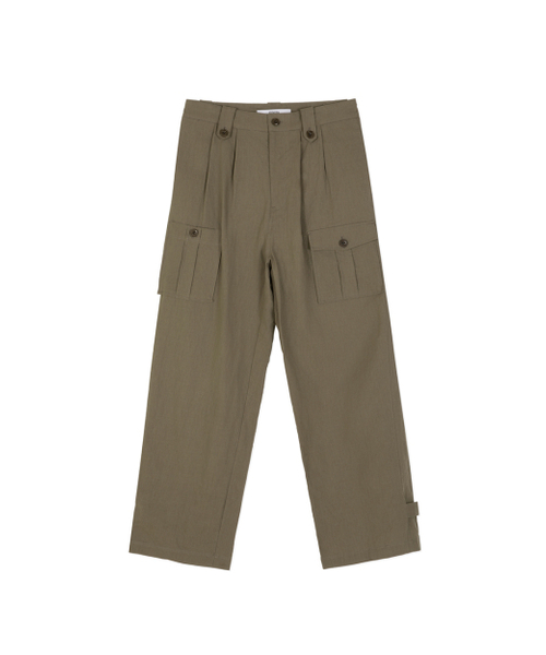 SYNQIA(シンキア)の「リネンユーティリティワイドトラウザーアッシュカーキ(その他パンツ・メンズ・その他・SMALL/MEDIUM/LARGE)」の9枚目の写真