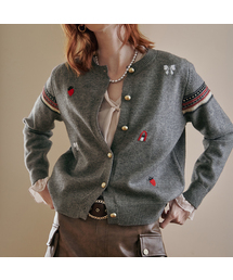 MAXZA（マージャコレクション）の「ミニリボンパターンラウンドネックニットカーディガン（カーディガン/ボレロ）」