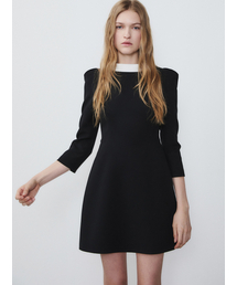 LETQSTUDIO（レチケットスタジオ）の「ディタッチャブルカラー ミニドレス、ブラック（ワンピース）」