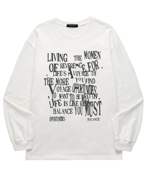 VANNWORKS(バンワークス)の「BALANCE TYPO ロングスリーブ (VLS0074) ホワイト(Tシャツ/カットソー・レディース・その他・SMALL/MEDIUM/LARGE/X-LARGE/XX-LARGE)」の3枚目の写真