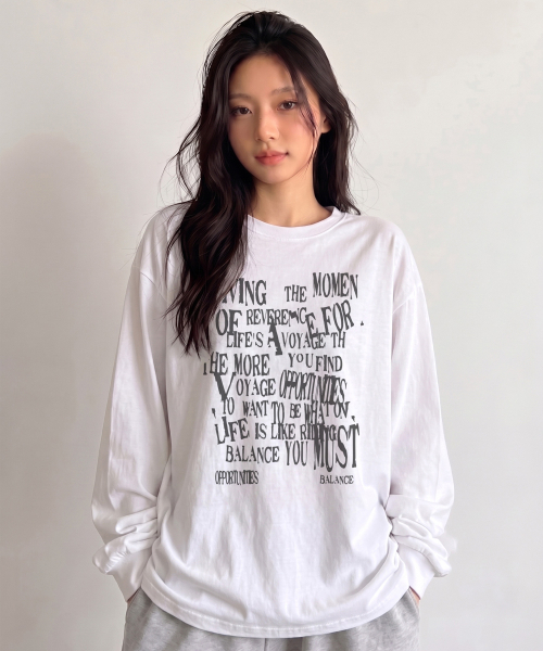VANNWORKS(バンワークス)の「BALANCE TYPO ロングスリーブ (VLS0074) ホワイト(Tシャツ/カットソー・レディース・その他・SMALL/MEDIUM/LARGE/X-LARGE/XX-LARGE)」の7枚目の写真