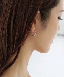 [silver925]カットフープピアス〈金属アレルギー対応〉