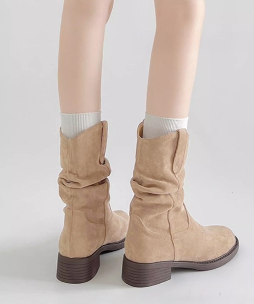 Miniministore（ミニミニストア）の「ウエスタンブーツ ミドルブーツ 春秋冬靴（ブーツ・レディース・ベージュ/ブラウン・25.0cm/24.5cm/23.5cm/23.0cm/22.5cm/24.0cm）」の9枚目の写真