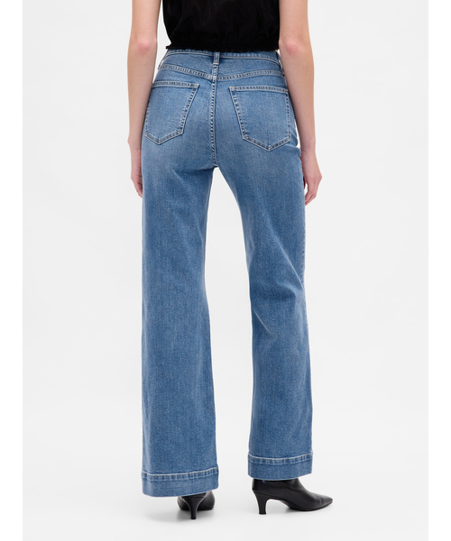 セール】ハイライズ リラックス フレアデニム（デニムパンツ）｜GAP