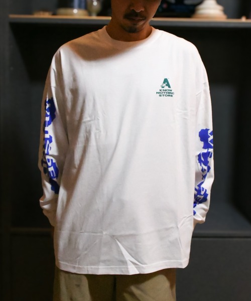AFTERU(アフターユー)の「KNOW NOTHING L/S TEE(Tシャツ/カットソー・メンズ・ブラック/ホワイト・XL/L/M/S)」の1枚目の写真