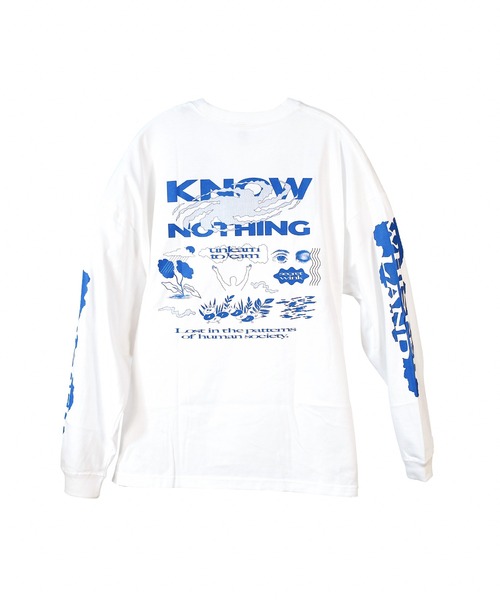 AFTERU(アフターユー)の「KNOW NOTHING L/S TEE(Tシャツ/カットソー・メンズ・ブラック/ホワイト・XL/L/M/S)」の5枚目の写真