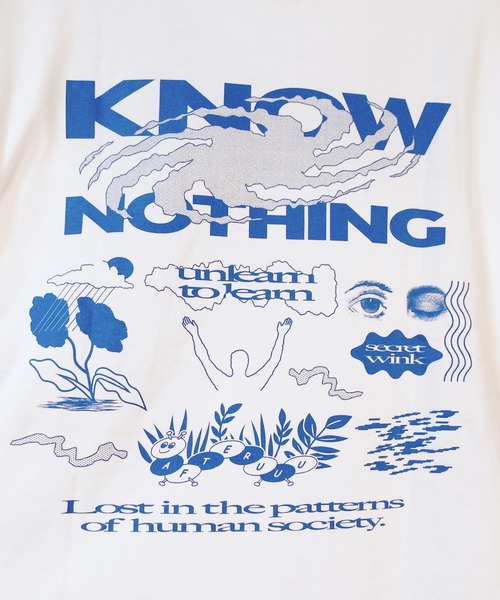 AFTERU(アフターユー)の「KNOW NOTHING L/S TEE(Tシャツ/カットソー・メンズ・ブラック/ホワイト・XL/L/M/S)」の6枚目の写真