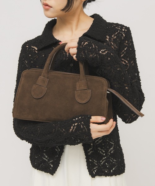 KBF（ケイビーエフ）の「ワイドデザインボストンBAG（ボストンバッグ・レディース・ブラック/ダークブラウン・ONE）」の8枚目の写真