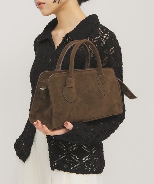 KBF（ケイビーエフ）の「ワイドデザインボストンBAG（ボストンバッグ・レディース・ブラック/ダークブラウン・ONE）」の9枚目の写真